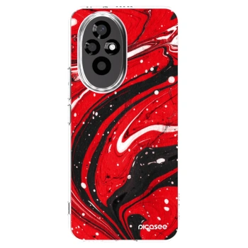 Picasee silikonski prozorni ovitek za Honor 200 Pro 5G - Red black