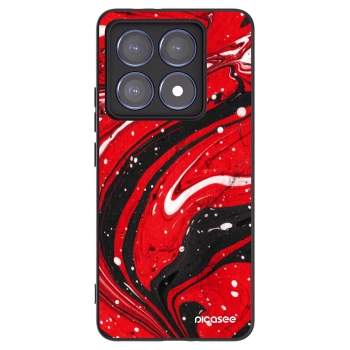 Picasee silikonski črni ovitek za Xiaomi 14T Pro - Red black