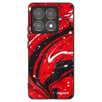 Picasee silikonski črni ovitek za Xiaomi 14T - Red black