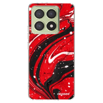 Picasee silikonski prozorni ovitek za Xiaomi 14T - Red black