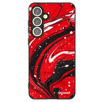 Picasee silikonski črni ovitek za Samsung Galaxy S24 FE S721B - Red black
