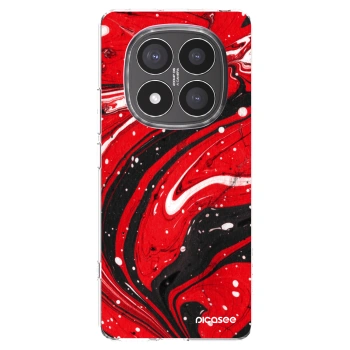 Picasee silikonski prozorni ovitek za Xiaomi Redmi Note 14 Pro+ 5G - Red black
