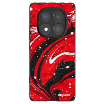 Picasee silikonski črni ovitek za Xiaomi Redmi Note 14 Pro 5G - Red black