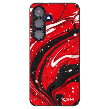 Picasee silikonski črni ovitek za Samsung Galaxy S25 5G - Red black