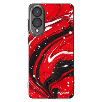 Picasee silikonski prozorni ovitek za Samsung Galaxy S25 Edge 5G - Red black