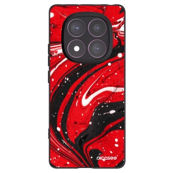 Picasee silikonski črni ovitek za Xiaomi Redmi Note 14 Pro 4G - Red black