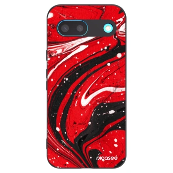 Picasee silikonski črni ovitek za Google Pixel 8 - Red black
