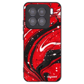 Picasee silikonski črni ovitek za Xiaomi 15 - Red black