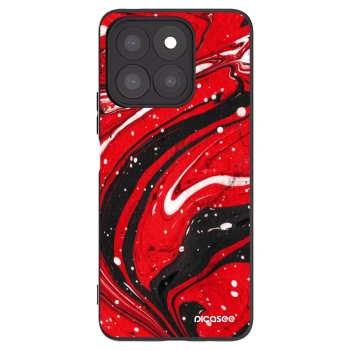 Picasee silikonski črni ovitek za Honor X8c - Red black