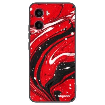 Picasee silikonski črni ovitek za Motorola Moto G05 - Red black