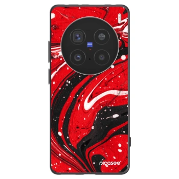 Picasee silikonski črni ovitek za Vivo X200 Pro - Red black