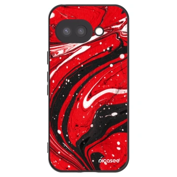 Picasee silikonski črni ovitek za Google Pixel 9a - Red black
