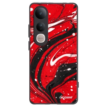 Picasee silikonski črni ovitek za Vivo V50 Lite 5G - Red black