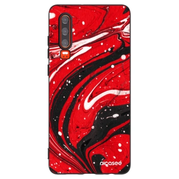 Picasee silikonski črni ovitek za Huawei P30 - Red black