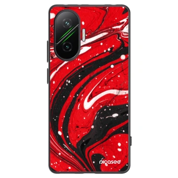 Picasee silikonski črni ovitek za Xiaomi Poco F7 5G - Red black