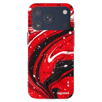 Picasee silikonski prozorni ovitek za Apple iPhone 17 Pro - Red black