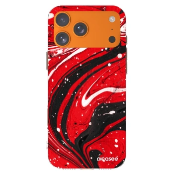 Picasee silikonski prozorni ovitek za Apple iPhone 17 Pro Max - Red black