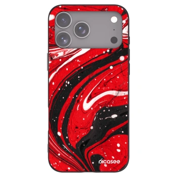 Picasee silikonski črni ovitek za Apple iPhone 17 Pro Max - Red black