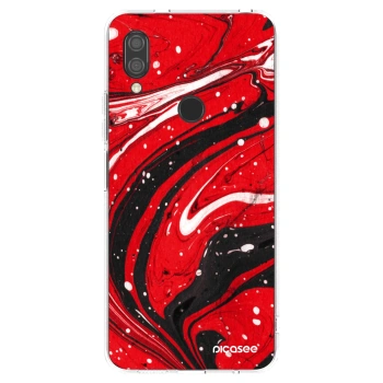 Picasee silikonski prozorni ovitek za Xiaomi Redmi 7 - Red black