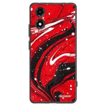 Picasee silikonski črni ovitek za Motorola Moto E14 - Red black