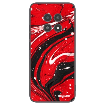 Picasee silikonski črni ovitek za Realme 12X - Red black