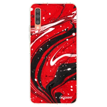 Picasee silikonski prozorni ovitek za Samsung Galaxy A70 A705F - Red black