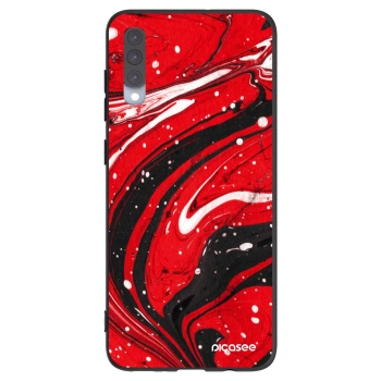 Picasee silikonski črni ovitek za Samsung Galaxy A70 A705F - Red black