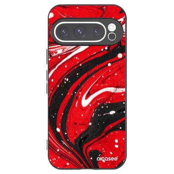 Picasee silikonski črni ovitek za Google Pixel 9 Pro XL - Red black