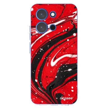 Picasee silikonski prozorni ovitek za Xiaomi Redmi 15C 4G - Red black