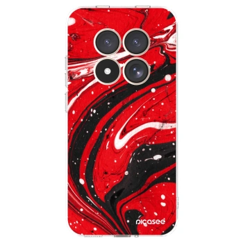 Picasee silikonski prozorni ovitek za Xiaomi Redmi Note 15 Pro 4G - Red black
