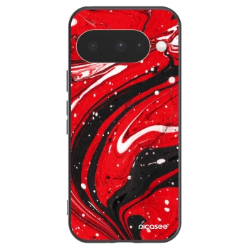Picasee silikonski črni ovitek za Google Pixel 10 - Red black