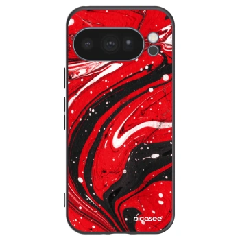 Picasee silikonski črni ovitek za Google Pixel 10 Pro - Red black