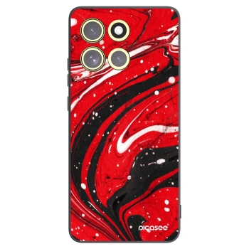 Picasee silikonski črni ovitek za Motorola Moto G86 Power 5G - Red black