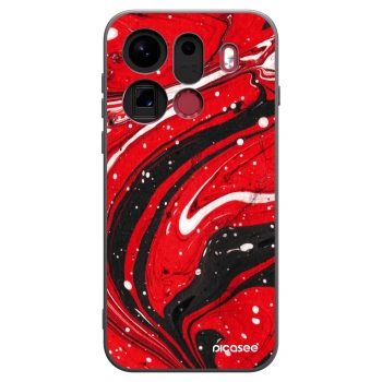 Picasee silikonski črni ovitek za OPPO Find X9 Pro - Red black