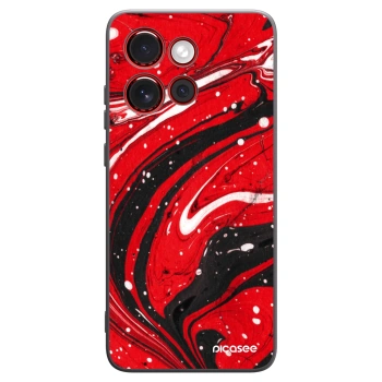 Picasee silikonski črni ovitek za Motorola Edge 60 Neo 5G - Red black