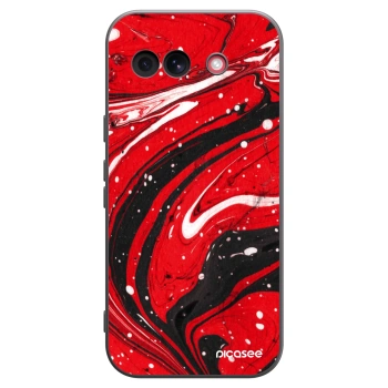Picasee silikonski črni ovitek za Google Pixel 10a - Red black