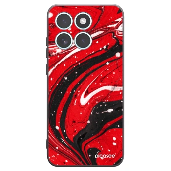 Picasee silikonski črni ovitek za Motorola Edge 70 Fusion - Red black