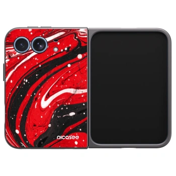 Picasee silikonski črni ovitek za Apple iPhone Duo - Red black