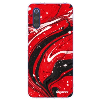 Picasee silikonski prozorni ovitek za Xiaomi Mi 9 SE - Red black