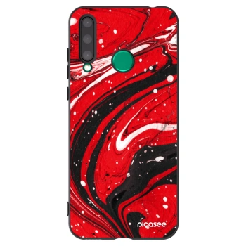 Picasee silikonski črni ovitek za Honor 20 Lite - Red black