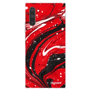 Picasee silikonski prozorni ovitek za Samsung Galaxy Note 10 N970F - Red black
