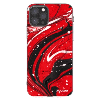 Picasee silikonski prozorni ovitek za Apple iPhone 11 Pro - Red black