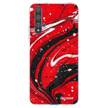 Picasee silikonski prozorni ovitek za Huawei Nova 5T - Red black