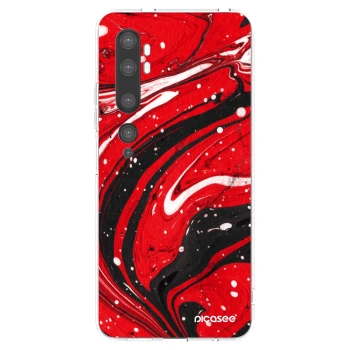 Picasee silikonski prozorni ovitek za Xiaomi Mi Note 10 (Pro) - Red black