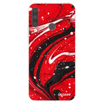 Picasee silikonski prozorni ovitek za Huawei P40 Lite E - Red black