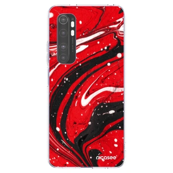 Picasee silikonski prozorni ovitek za Xiaomi Mi Note 10 Lite - Red black