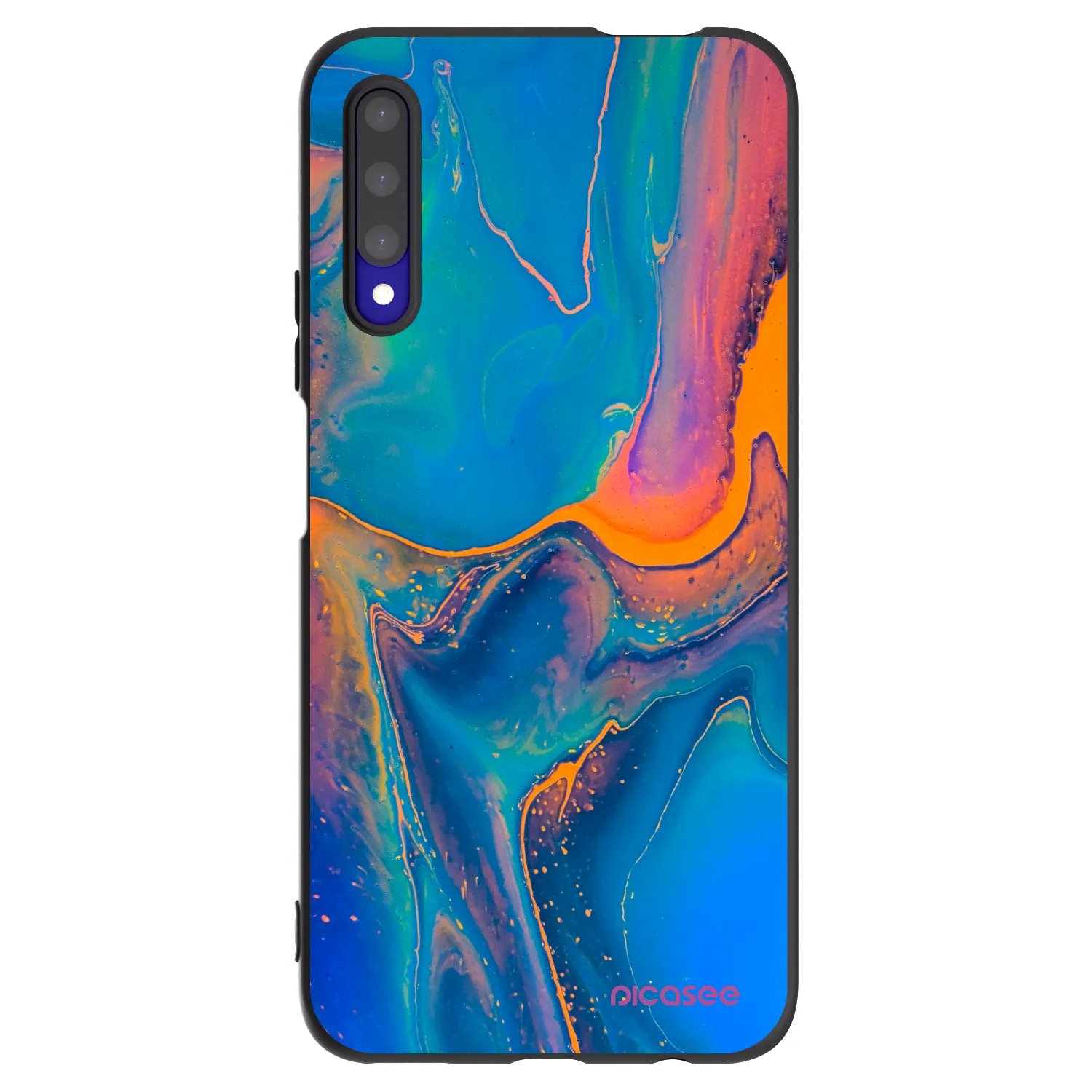 Picasee silikonski črni ovitek za Honor 9X Pro - Rainbow