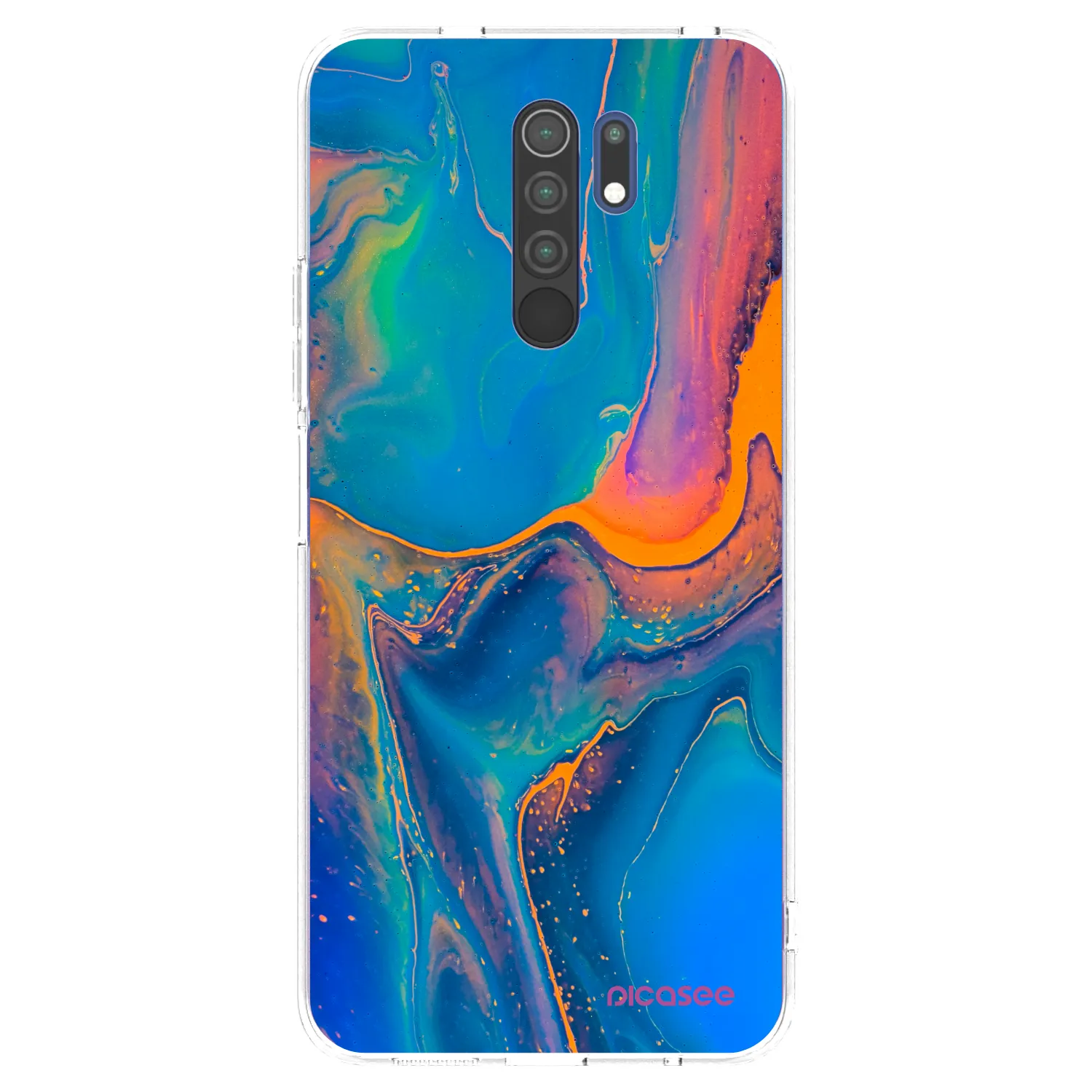 Picasee silikonski prozorni ovitek za Xiaomi Redmi 9 - Rainbow