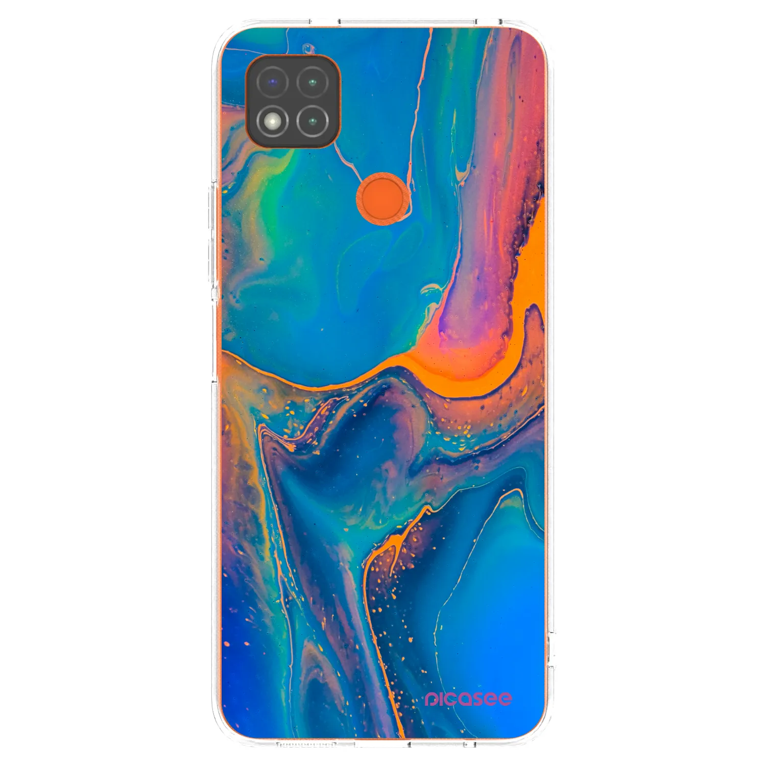 Picasee silikonski prozorni ovitek za Xiaomi Redmi 9C - Rainbow