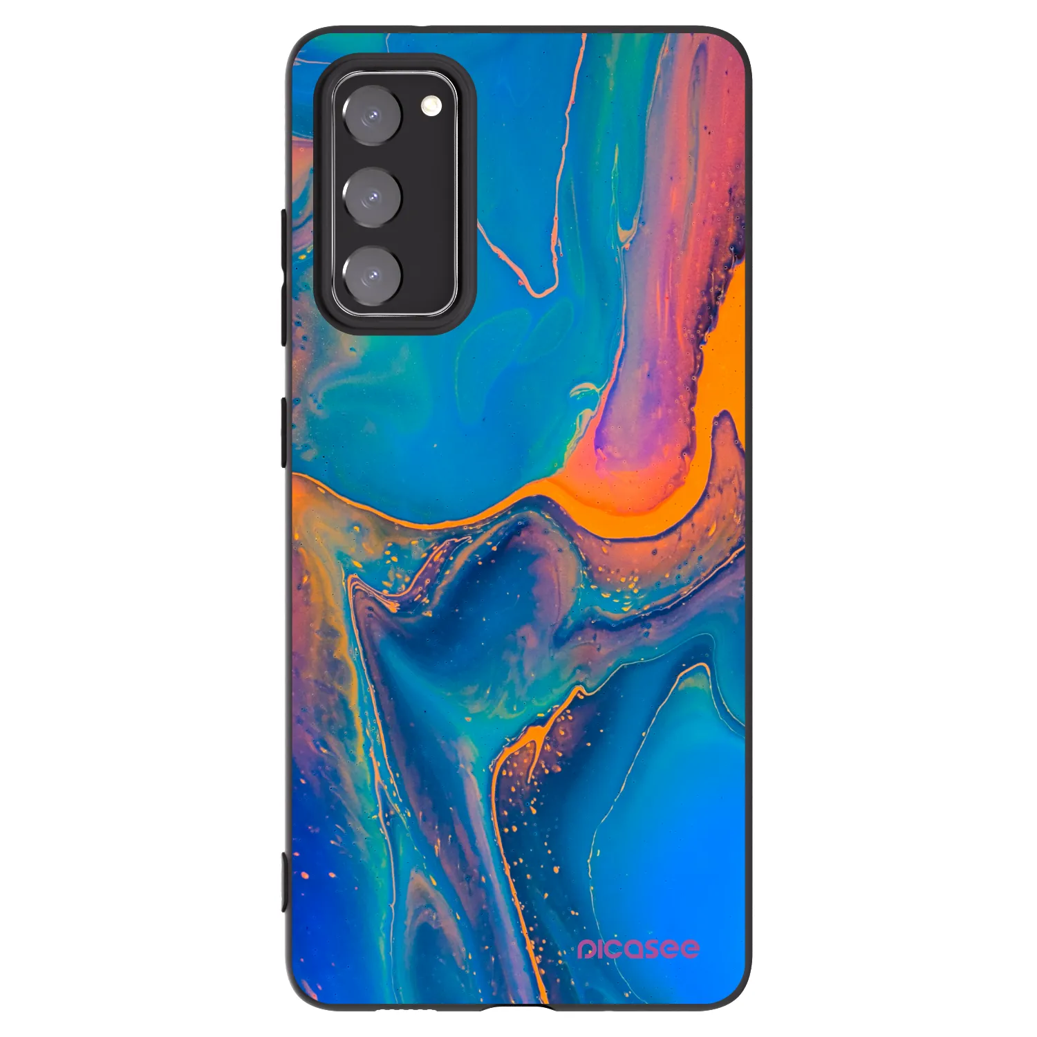 Picasee silikonski črni ovitek za Samsung Galaxy S20 FE - Rainbow